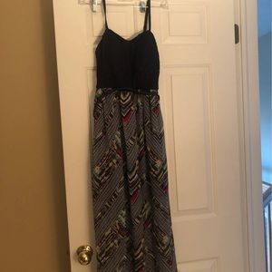 Juniors Lily Rose Black Maxi Dress